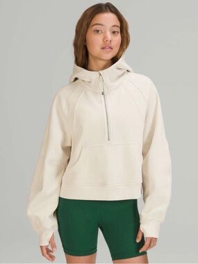 lululemon athletica Scuba Oversized Funnel Neck Half Zip sweatshirt. - Cream